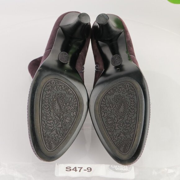 Sofft Womens Gala Boot Size 9.5 M Plum Purple Suede Kitten Heel Elegant Bootie - Picture 8 of 12